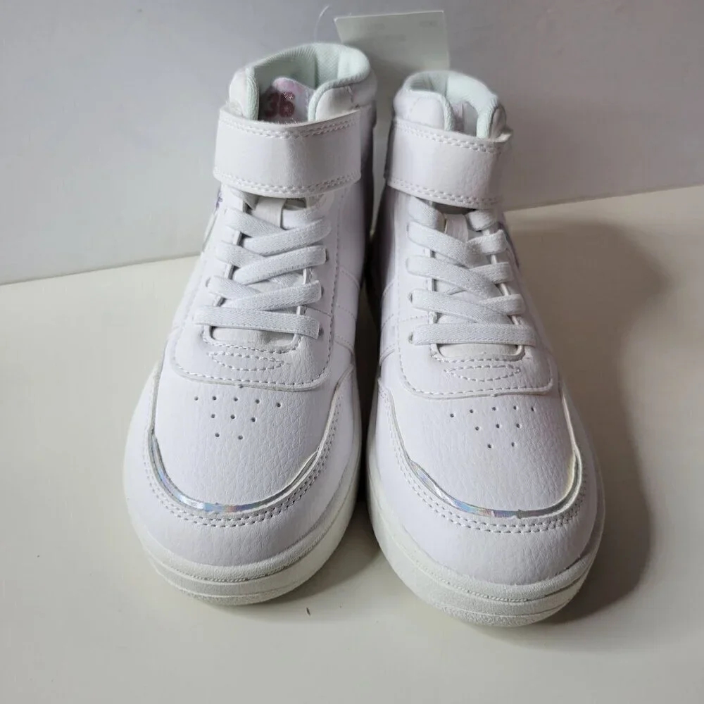 White pony unicorn design Kids Little Girls high top sneakers Shoes Size 13